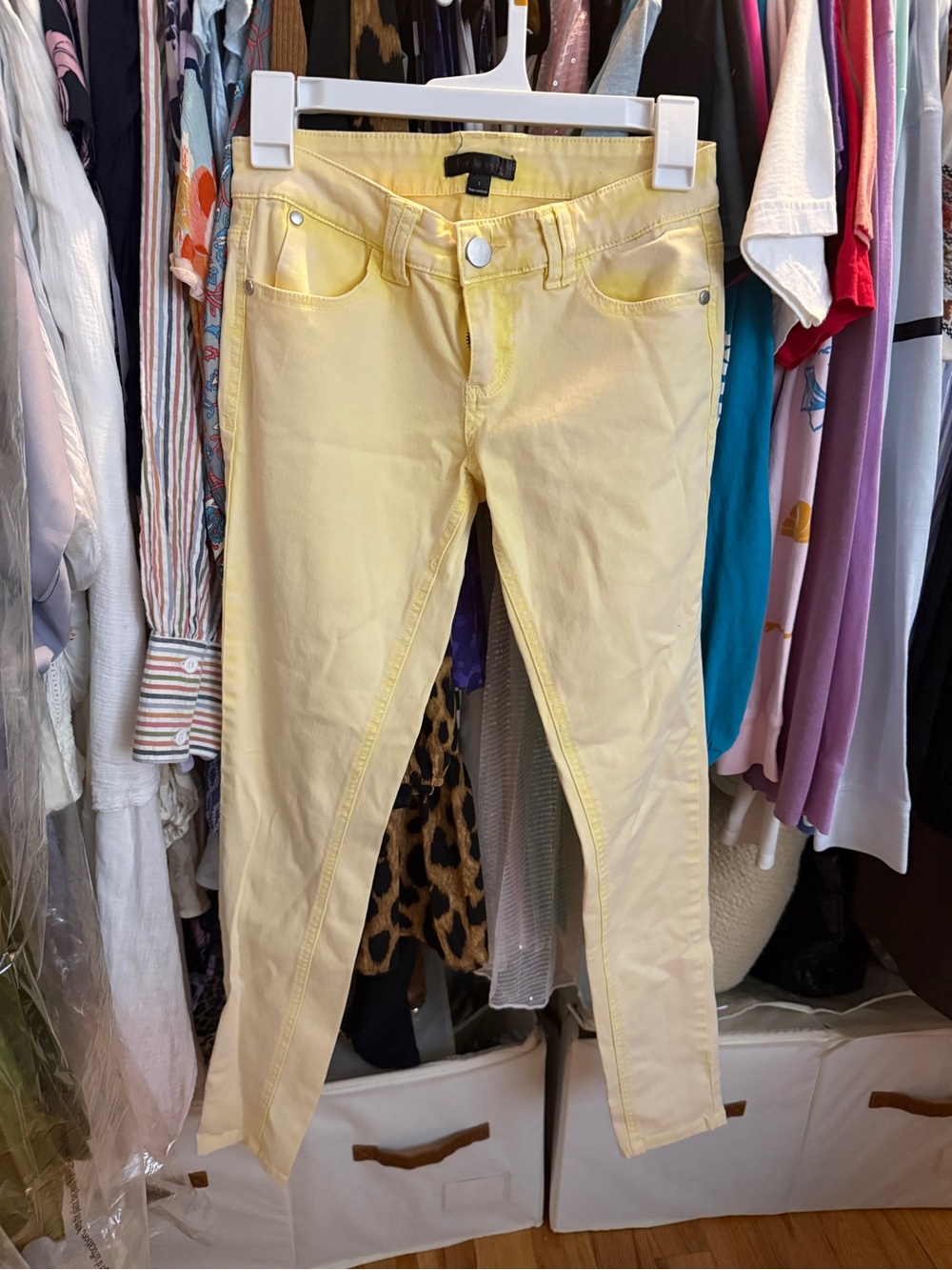 Fire Los Angeles Pale Yellow Skinny Jeans